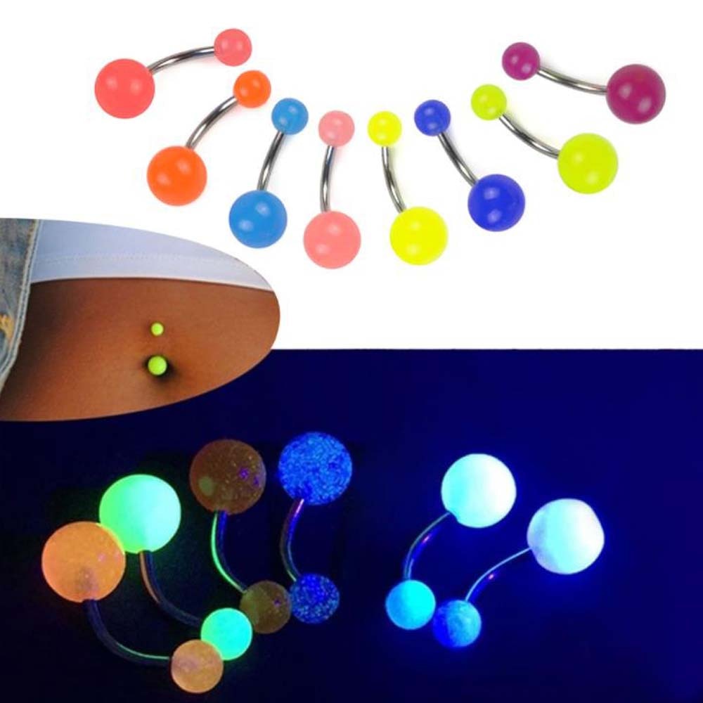 Women's Glow In the Dark Navel Piercings