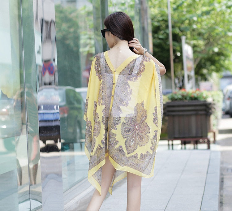 Women's Trendy Printed Poncho Scarfs