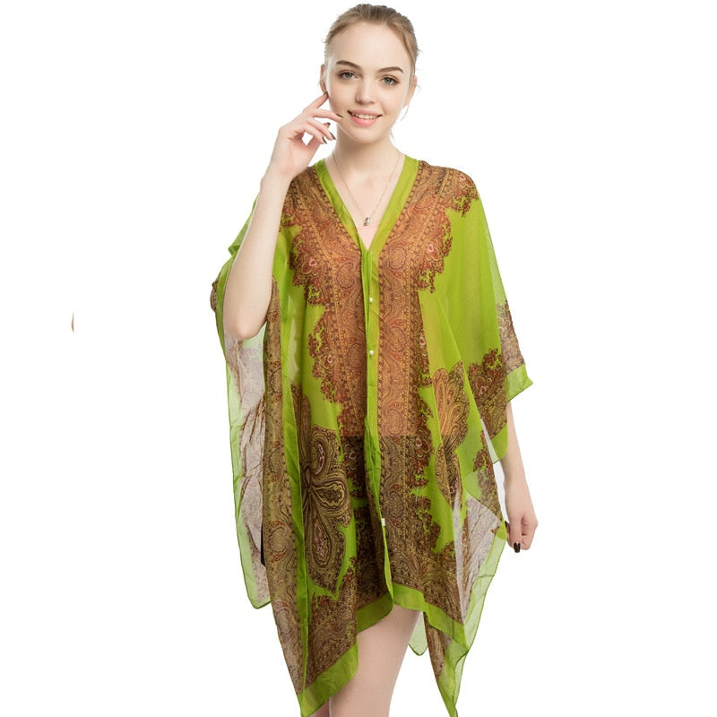 Women's Trendy Printed Poncho Scarfs