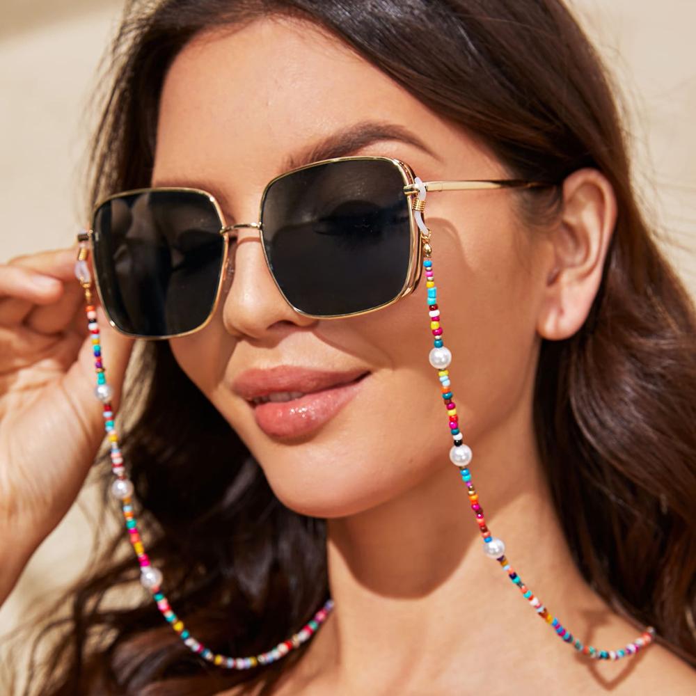 Fashion Reading Glasses Chain Retro Beads Eyeglass