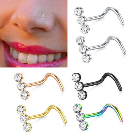 Women's Classic Punk Style Nose Piercings