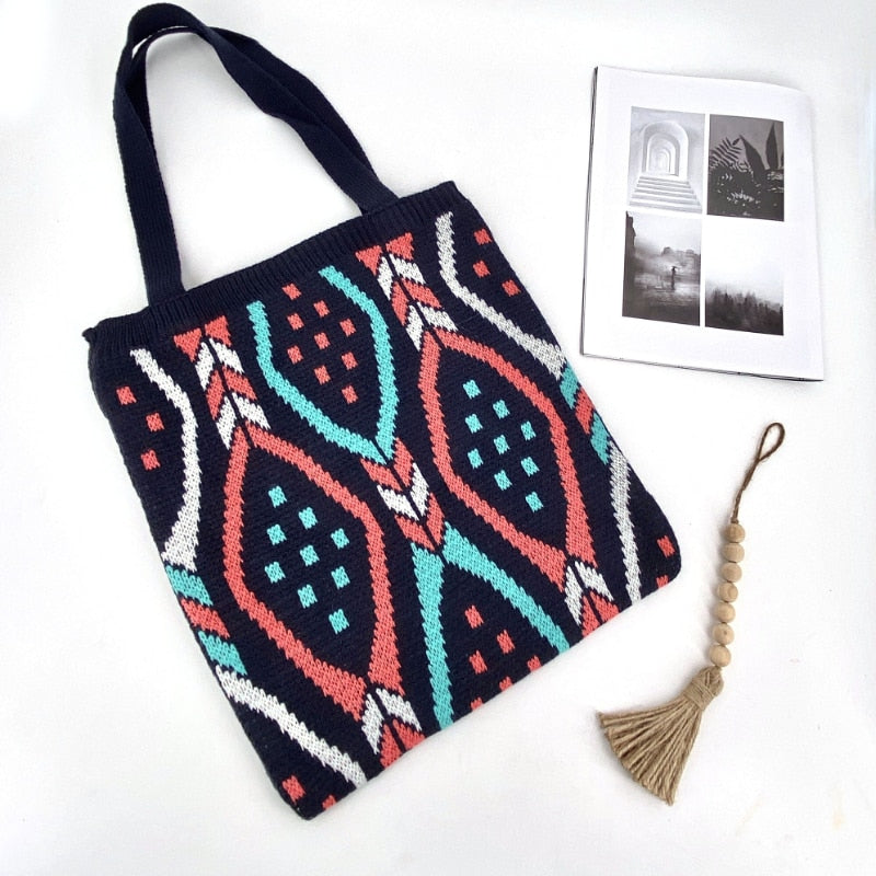 Women's Gypsy Bohemian Chic Aztec Tote Bag